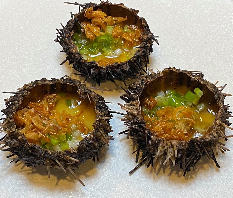 Nhum biển nướng mỡ hành